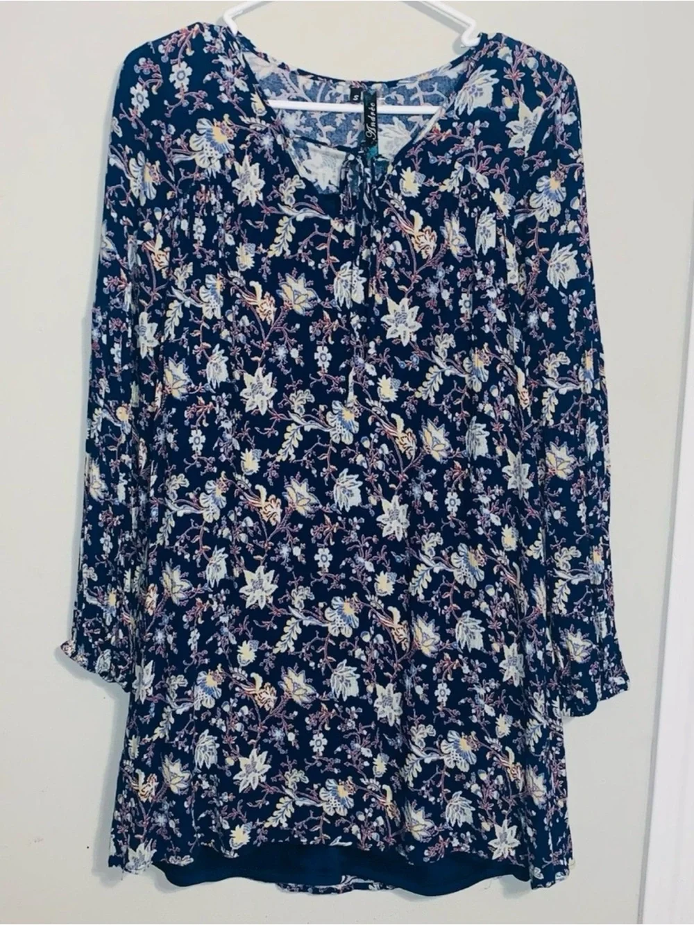 Andree Floral Navy Blue Dress